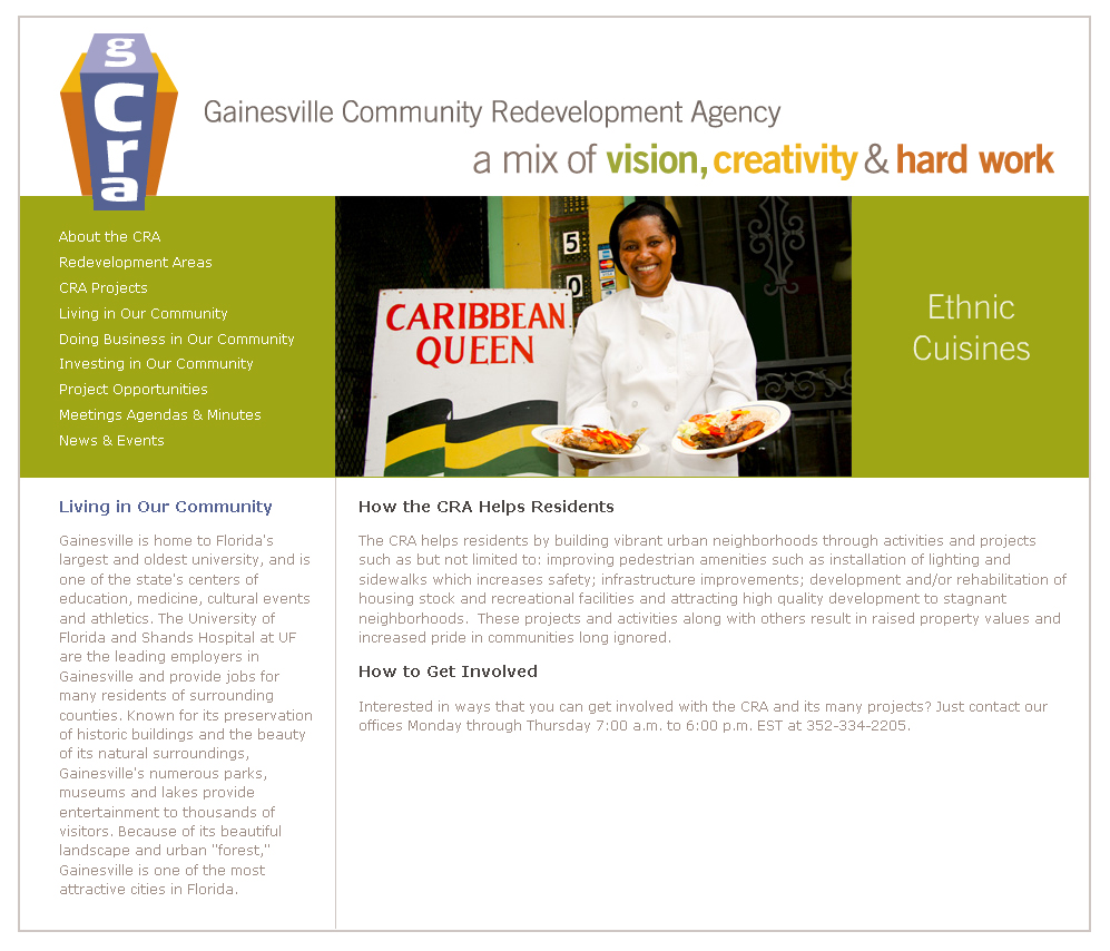 Gainesville Community Redevelopment Agency project screenshot