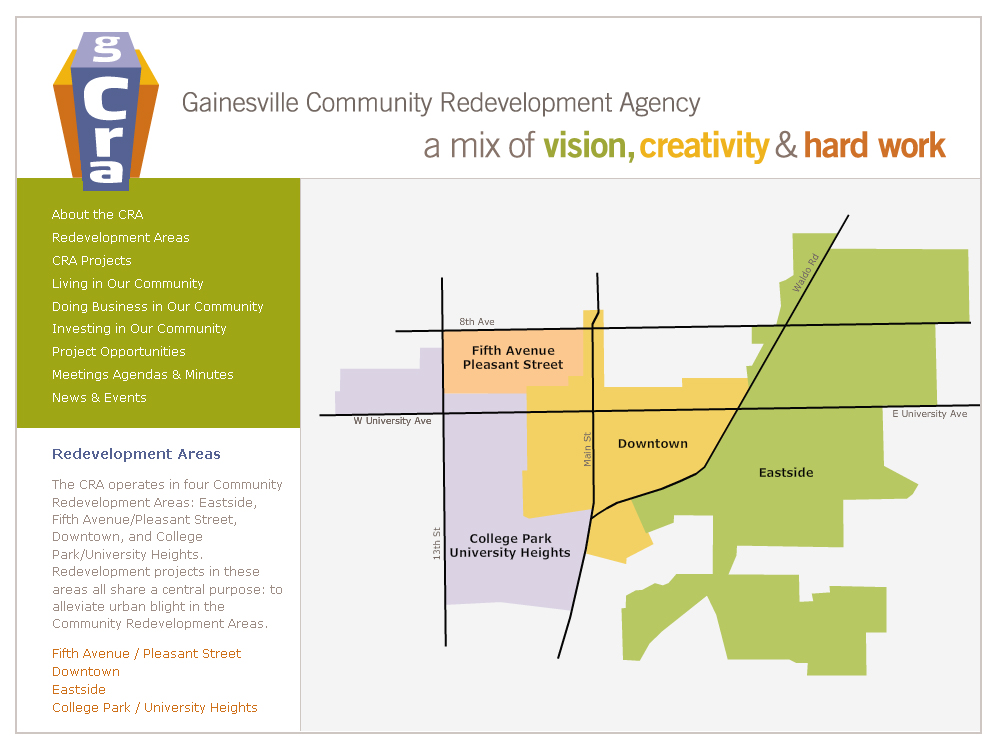 Gainesville Community Redevelopment Agency project screenshot